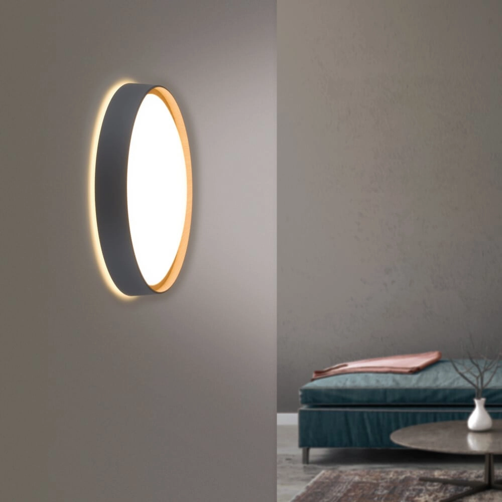 Ronde plafondlamp Q-Emilia grijs Paul Neuhaus 4012248366530