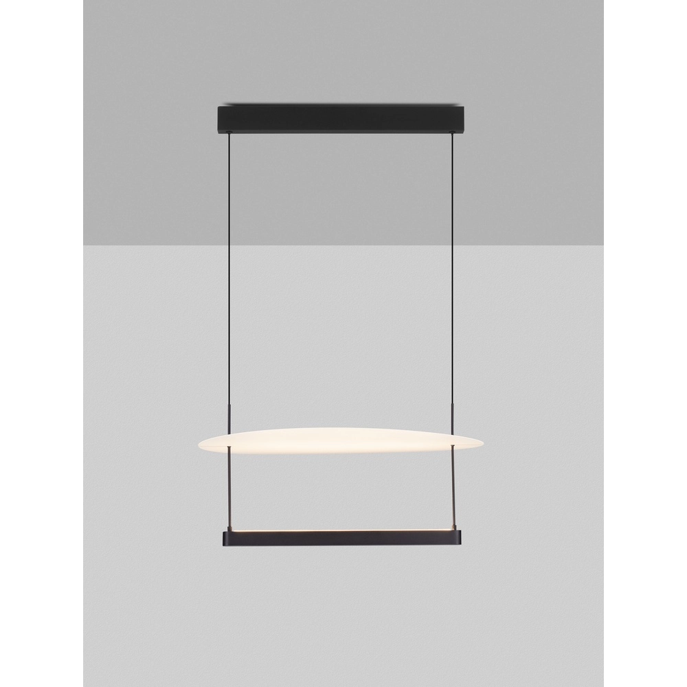 Hanglamp Diona Ø 60cm zwart met wit 2700K Lyora 5212017470867