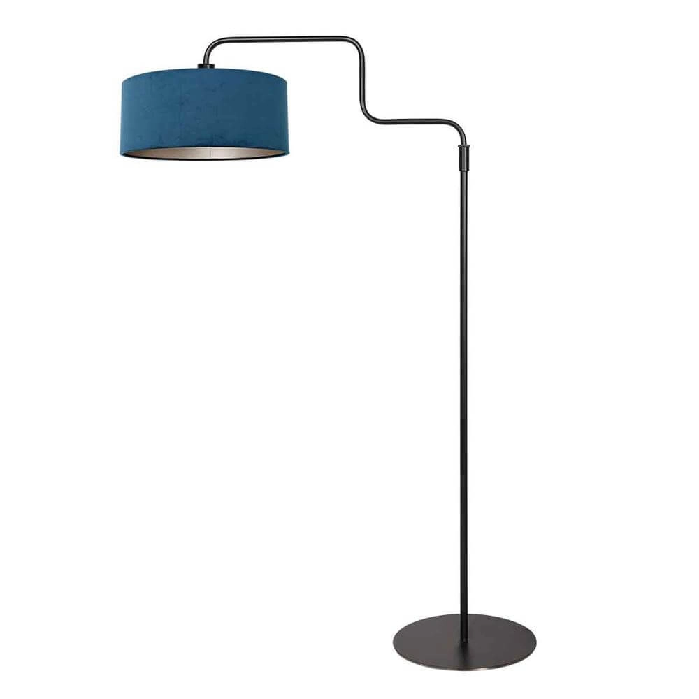 Vloerlamp Bloeba zwart met blauwe kap Steinhauer 8712746177015