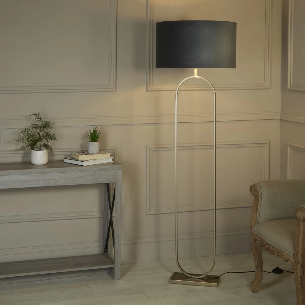 Vloerlamp Modish brons met donker grijze kap Searchlight 5053423307626