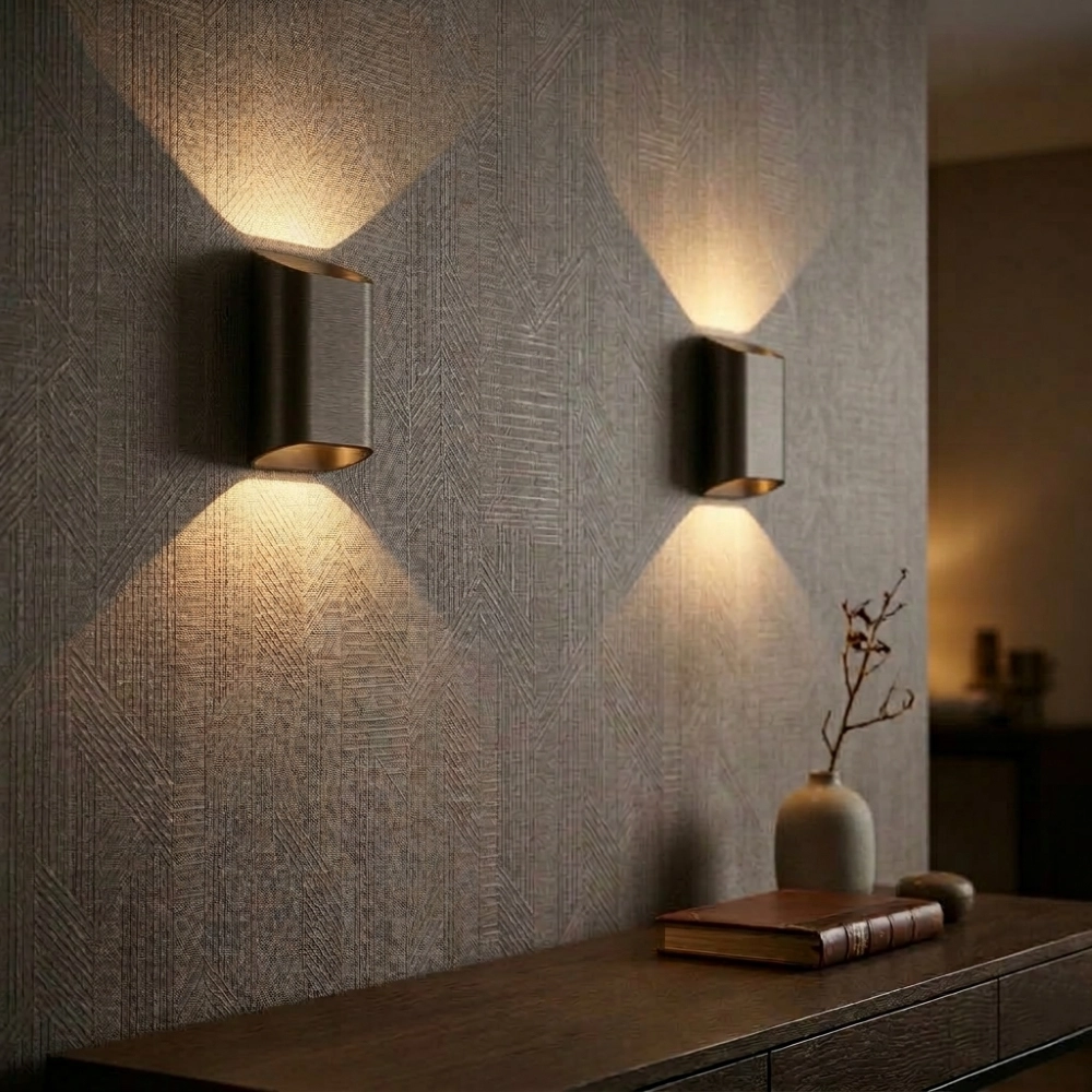 Design wandlamp Diaz-S dim to warm donker antiek bruin Artdelight 8720701104044