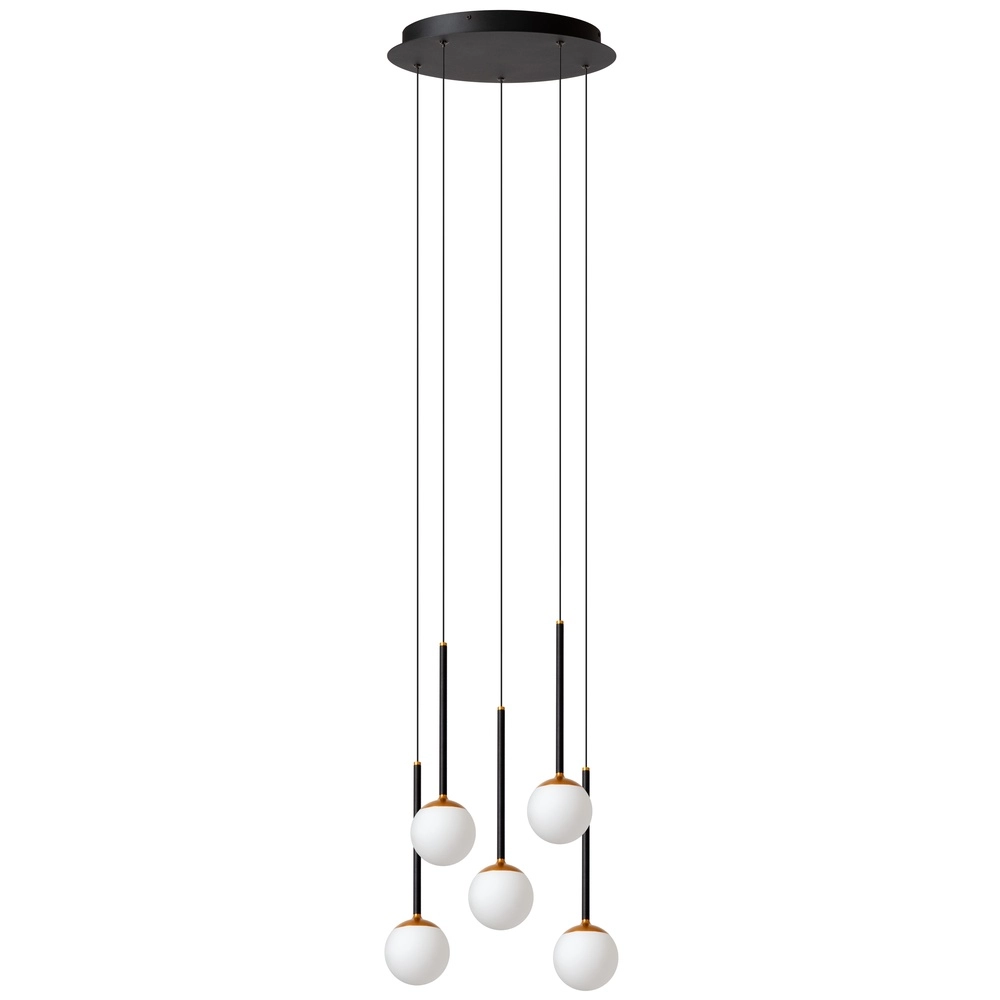 Design hanglamp Calina 5-lichts met witte bollen Premium by Lucide 5411212242013