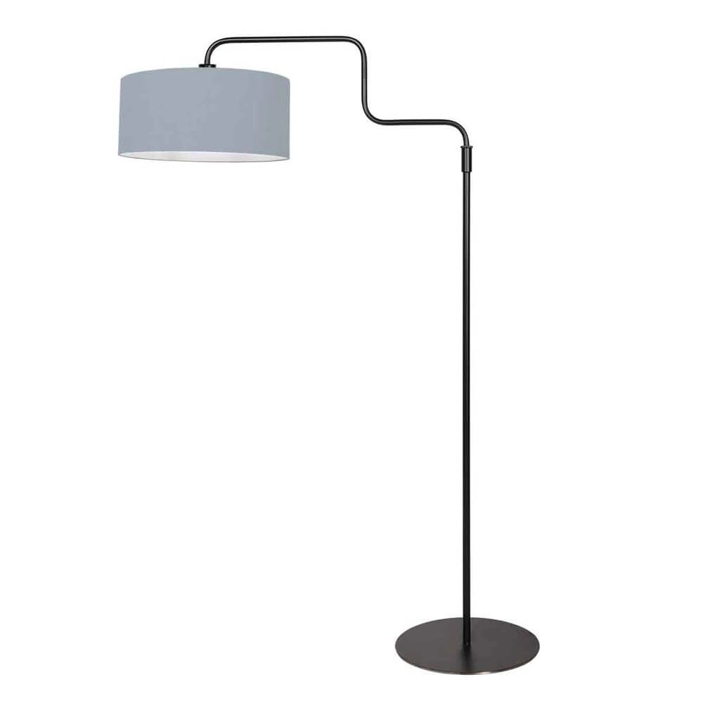 Vloerlamp Bloeba zwart met lichtblauwe kap Steinhauer 8712746176988