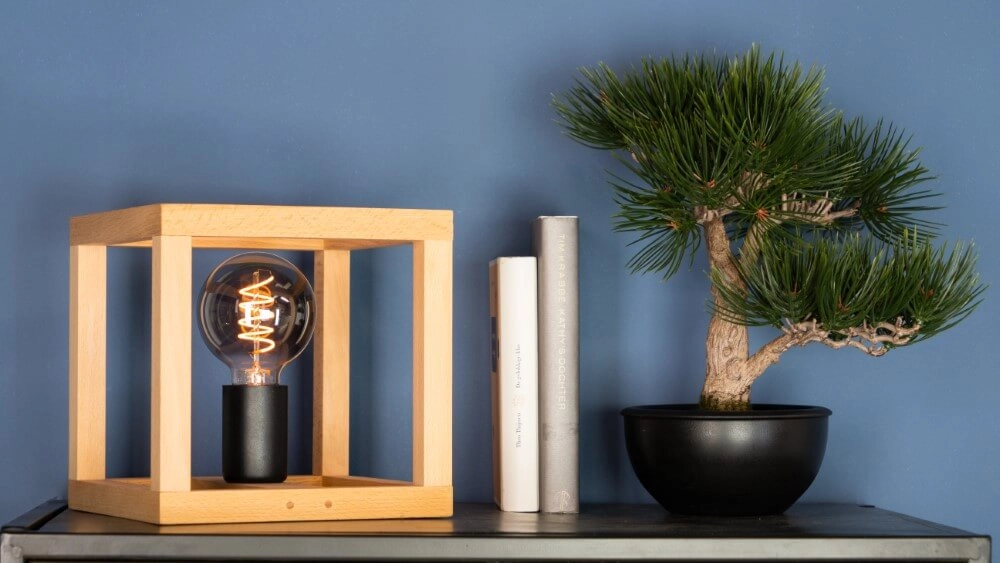 Houten tafellamp Blackcrown 1 Eglo 9002759321475