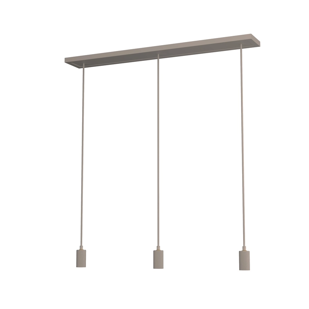 Zand bruine hanglamp Madox 3-lichts