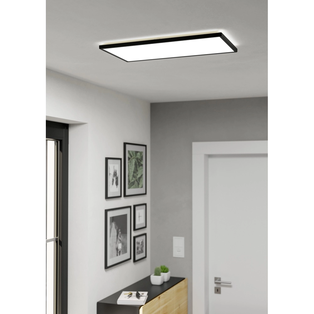 Badkamer plafondlamp Rovito vierkant - zwart - 57x30cm Eglo 9008606329908