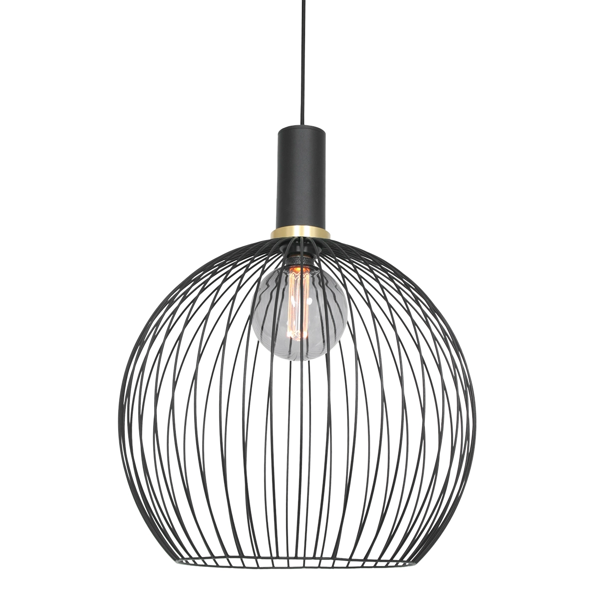 Draadlamp Aureole 42cm zwart met goud Draadlamp Aureole 42cm zwart met goud
