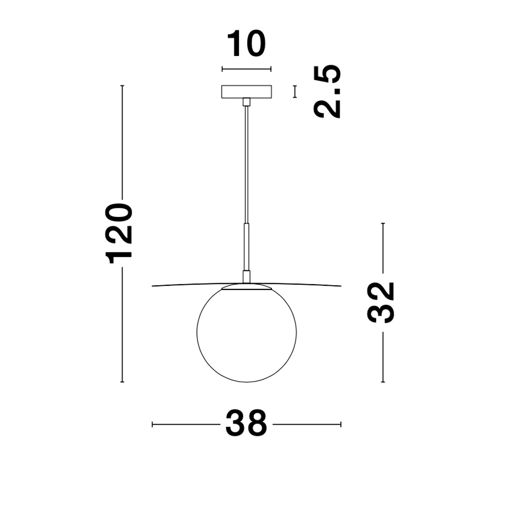 Hanglamp Obbit goud Ø 38cm Lyora 5212017427748