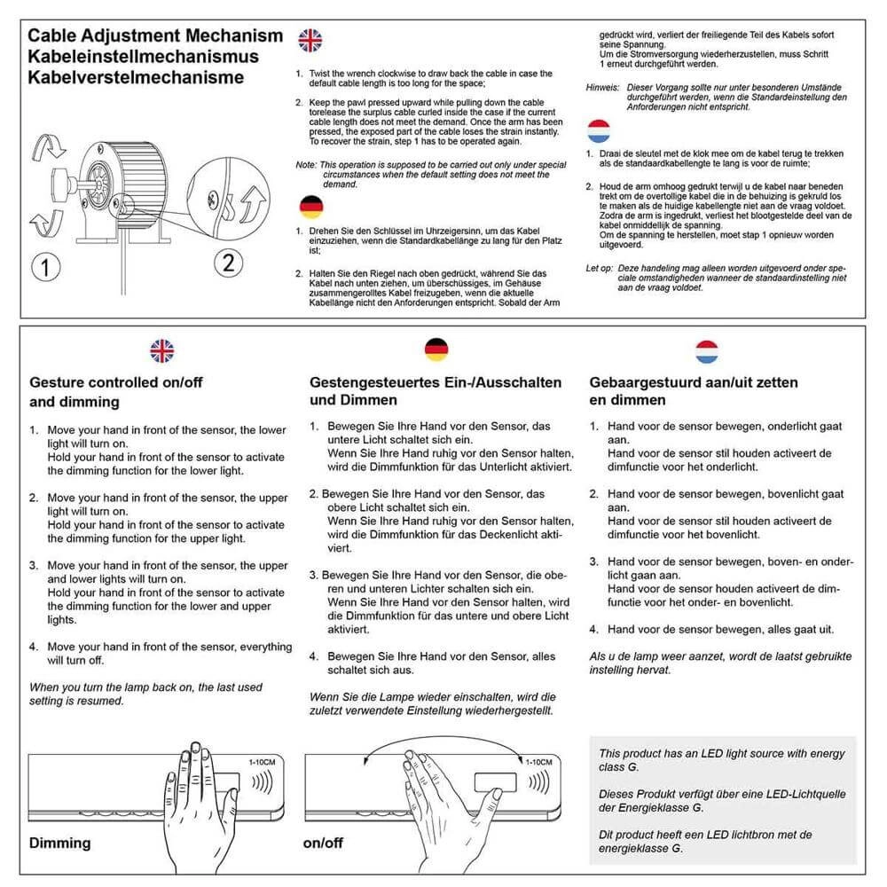Design hanglamp Fluxy 160cm grijs Steinhauer 8712746177848