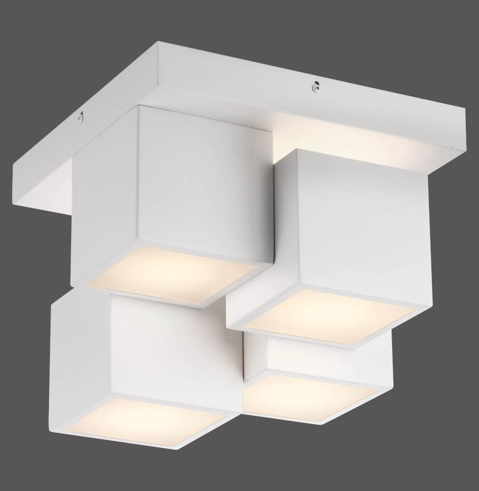 Witte plafondlamp Tetris wit Just Light 4043689004545