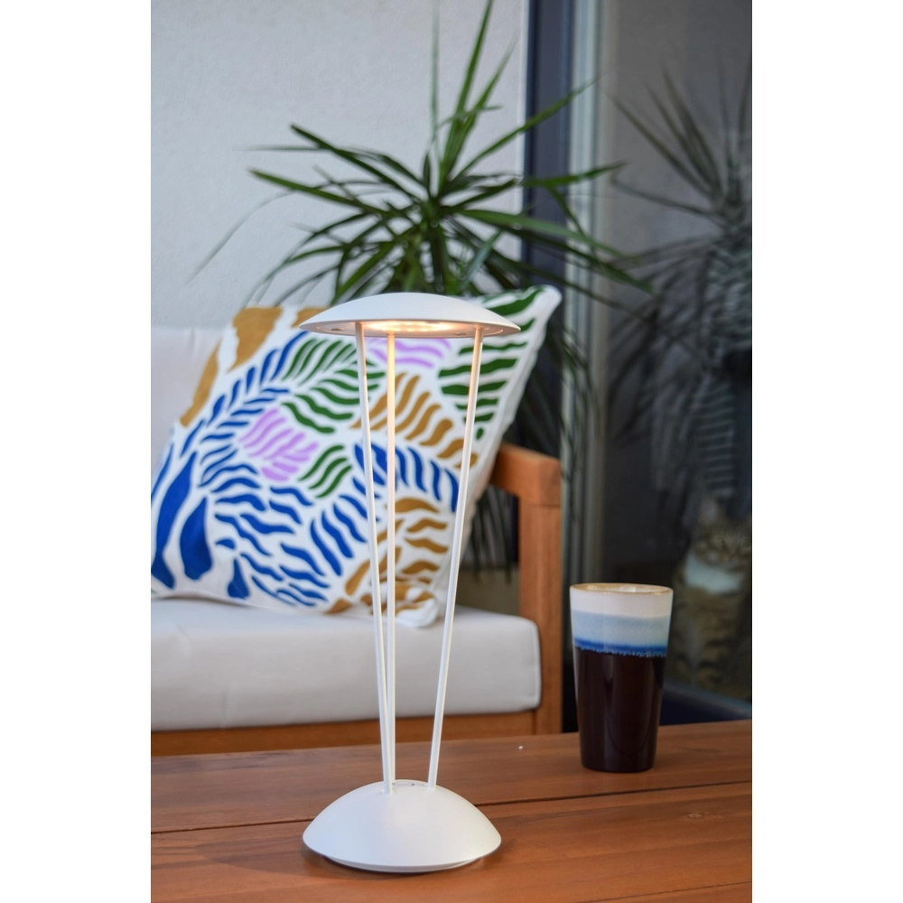 Design tafellamp Renee wit oplaadbaar Lucide 5411212272317
