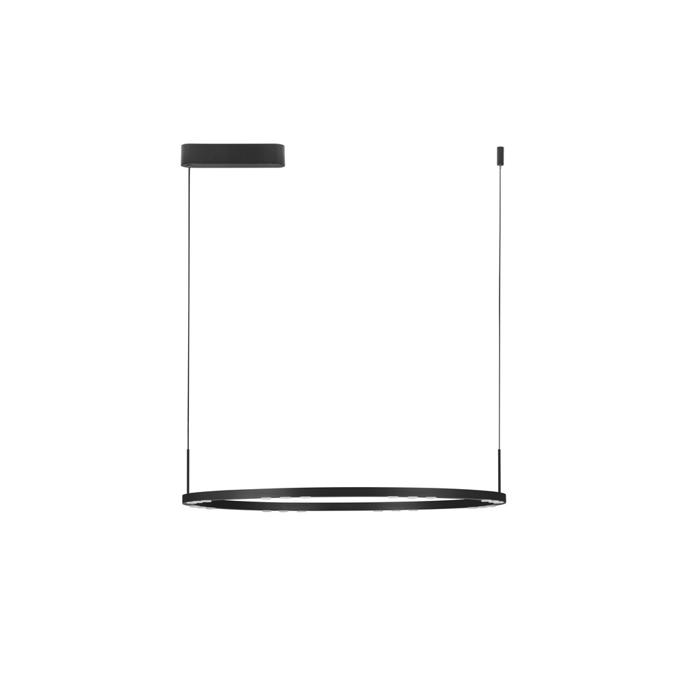 Sleek pendant lamp Lunette black Ø 80cm Lyora 5212017465207