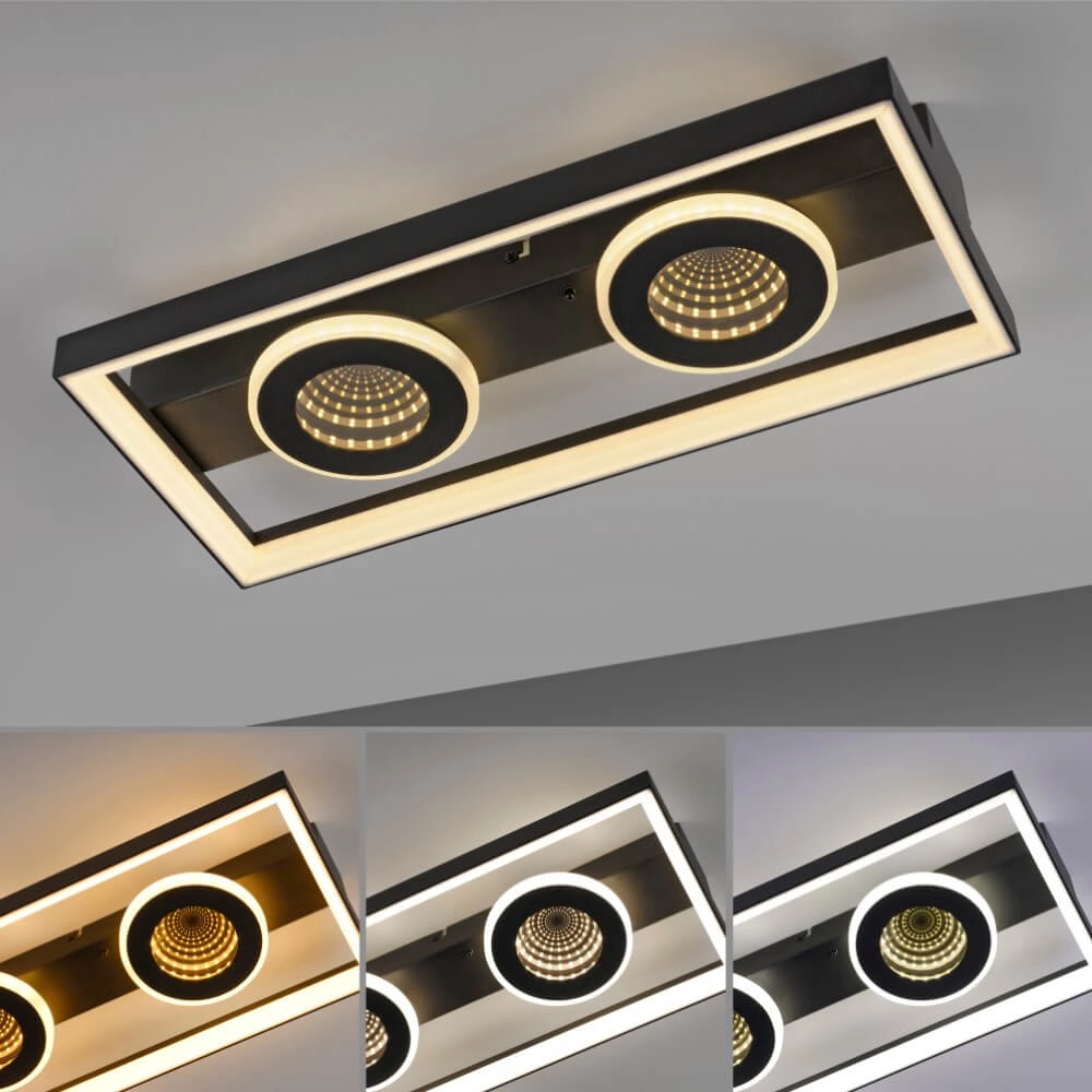 Rechthoekige plafondlamp Traforo dubbel Paul Neuhaus 4012248384893