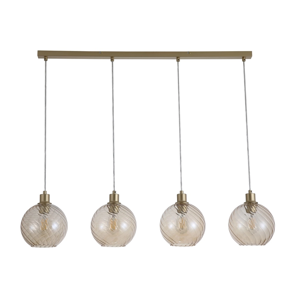 Hanglamp Radiance 4-lichts goud Searchlight 5053423305813
