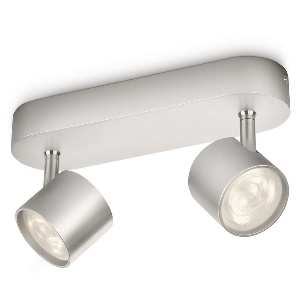Plafondspot Led My Living Star 2-lichts metaalgrijs