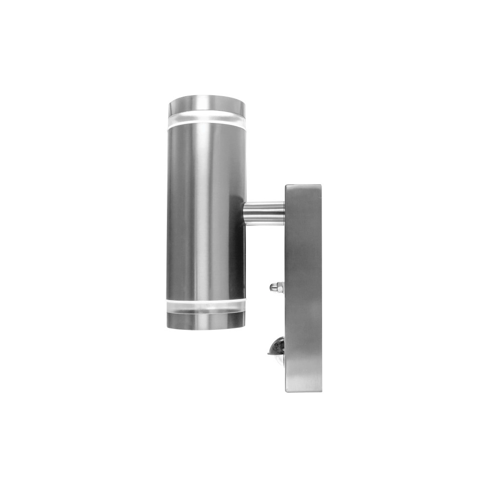 Dubbele wandspot met sensor Opden RVS - 2x GU10 Lyora 5055788285663