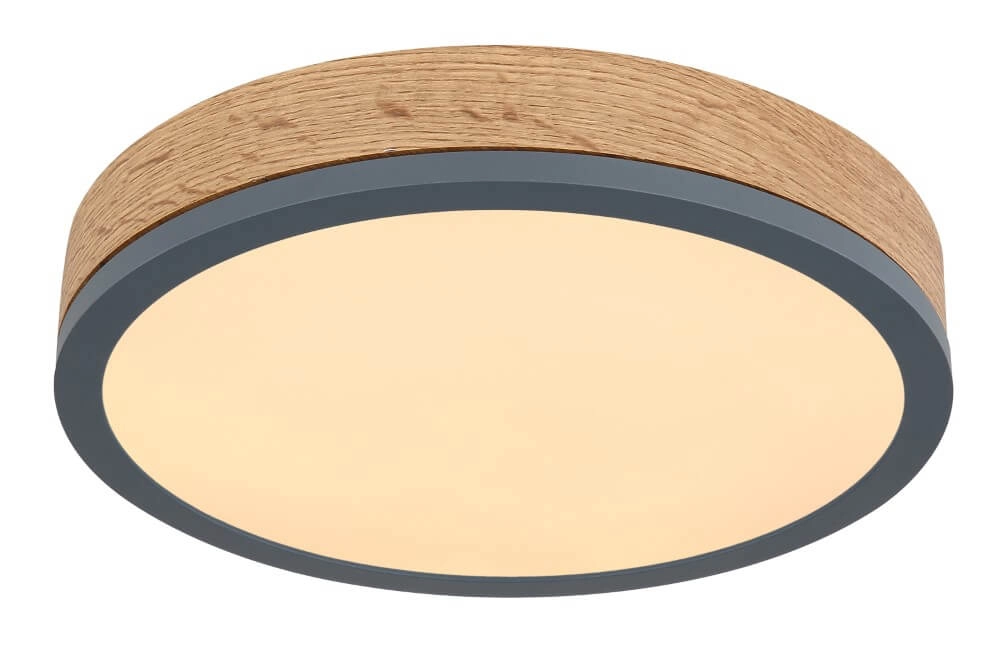 Houten led plafondlamp Doro Ø 30cm