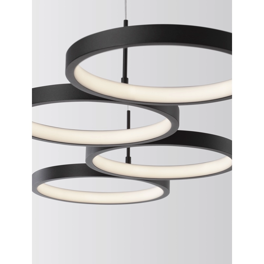 Moderne hanglamp Magnus zwart 84cm Lyora 5212017433183