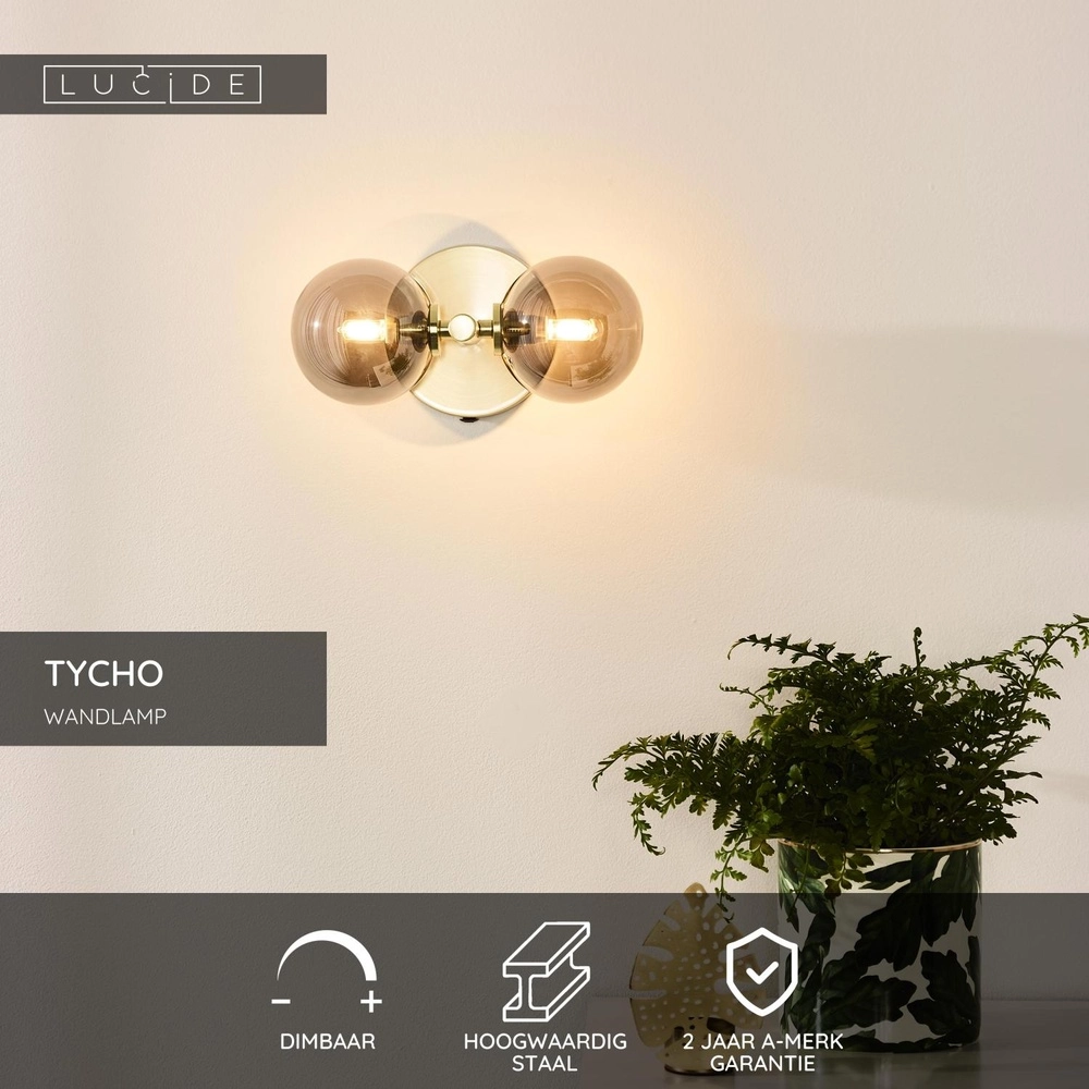 Wandlamp Tycho goud Lucide 5411212450937