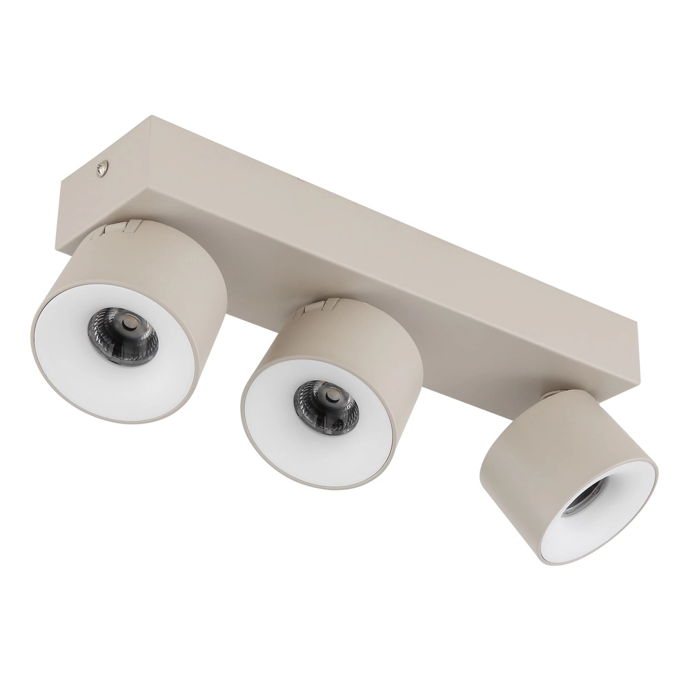 3-lichts plafondspot Rae zand bruin Globo 9007371566877