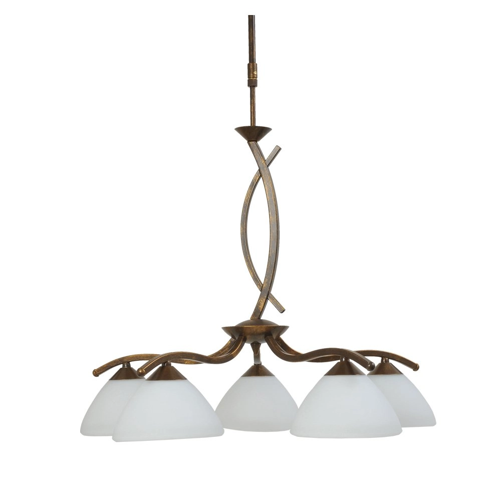 Hanglamp Verona 1 5-lichts bronsbruin Hanglamp Verona 1 5-lichts bronsbruin