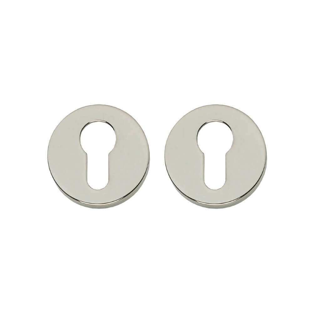 Set van 2 cilinderrozetten Tira rond nikkel verdekt