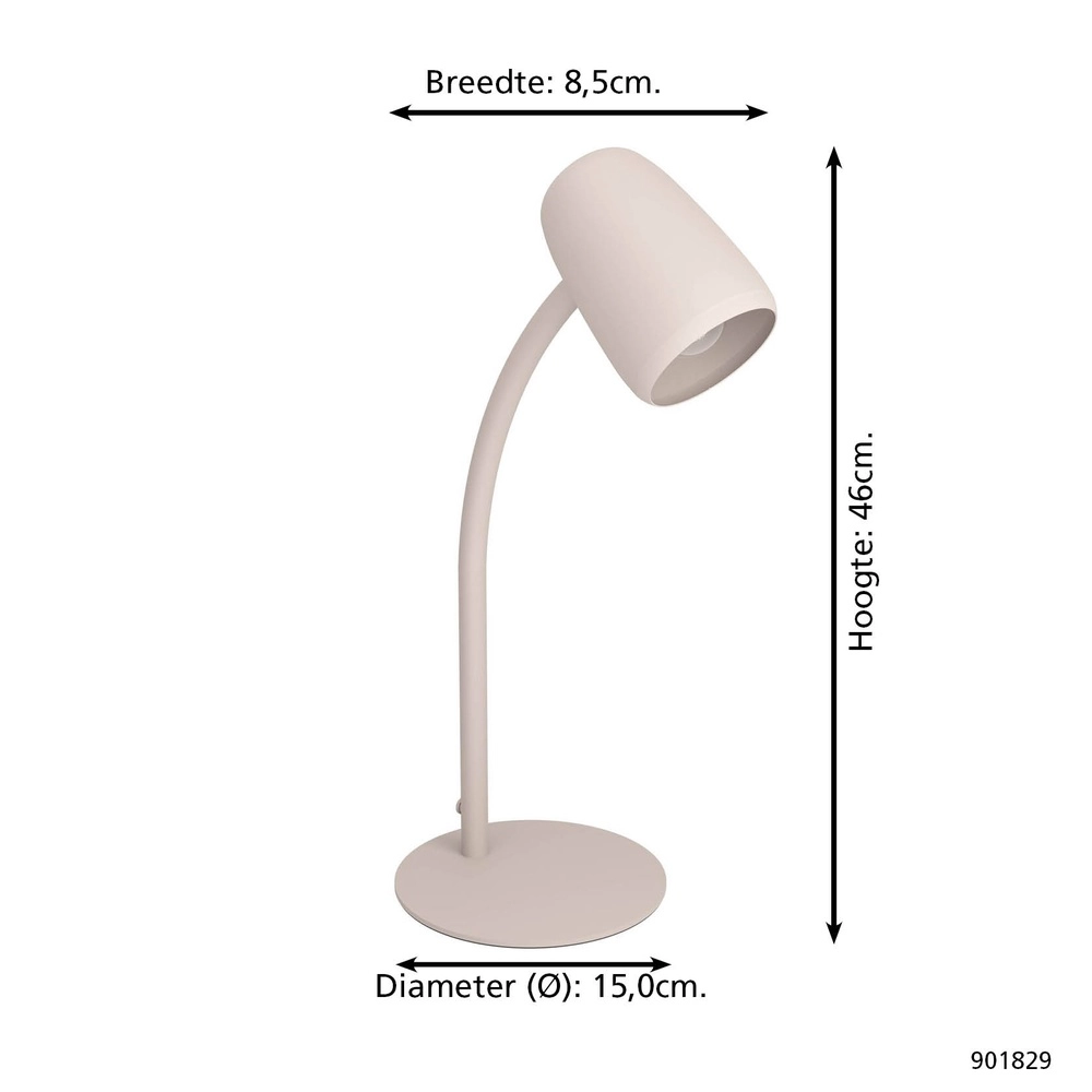 Tafellampje Carlo zand bruin Eglo 9008606357550
