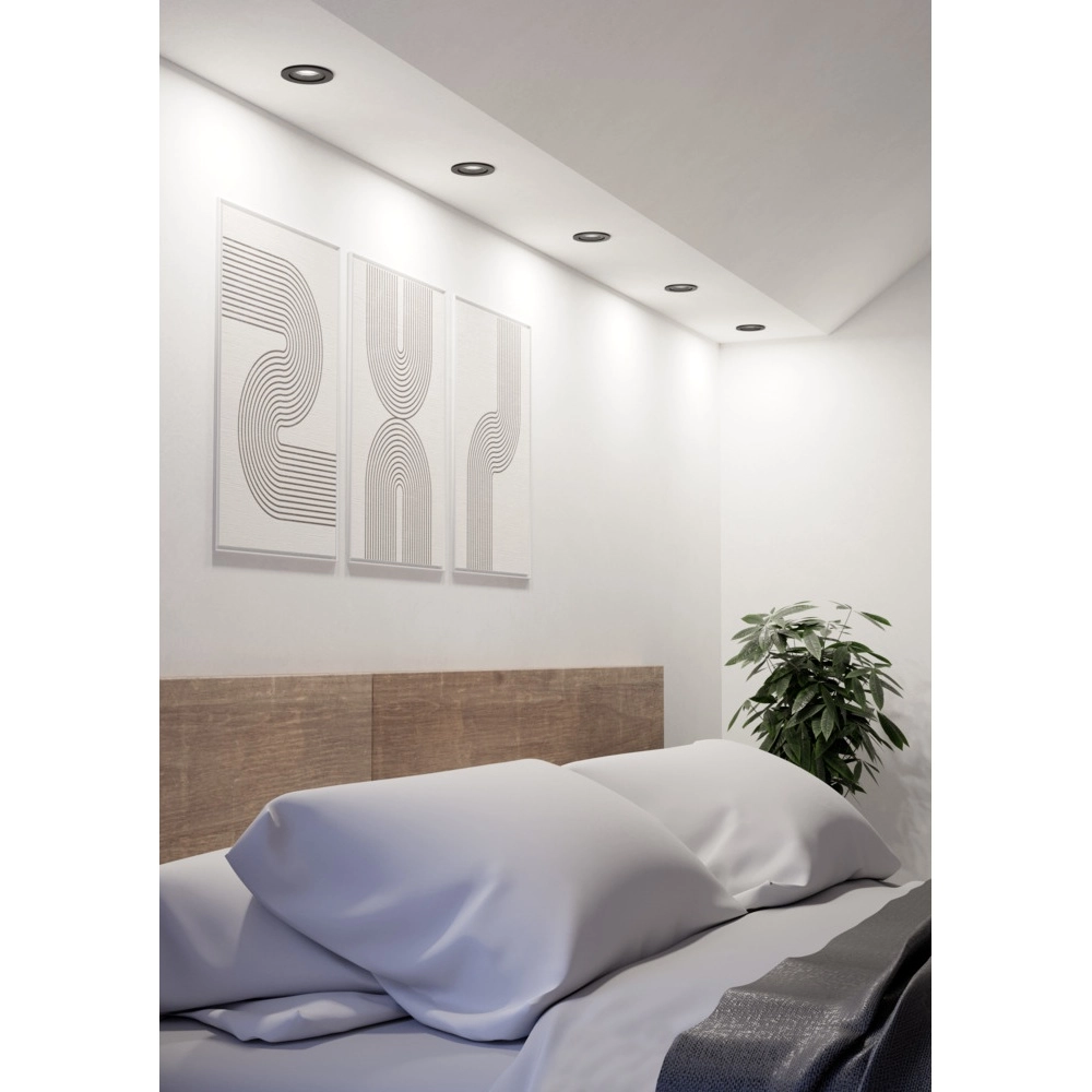 Inbouwspot Barranco zwart Ø 9cm - 3-staps CCT Eglo 9008606359400