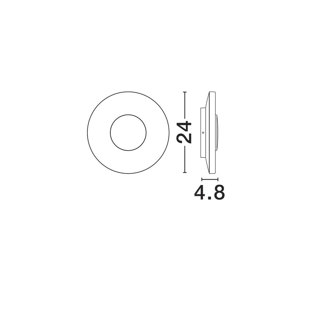 Ronde wandlamp Cico zwart Lyora 5212017478986