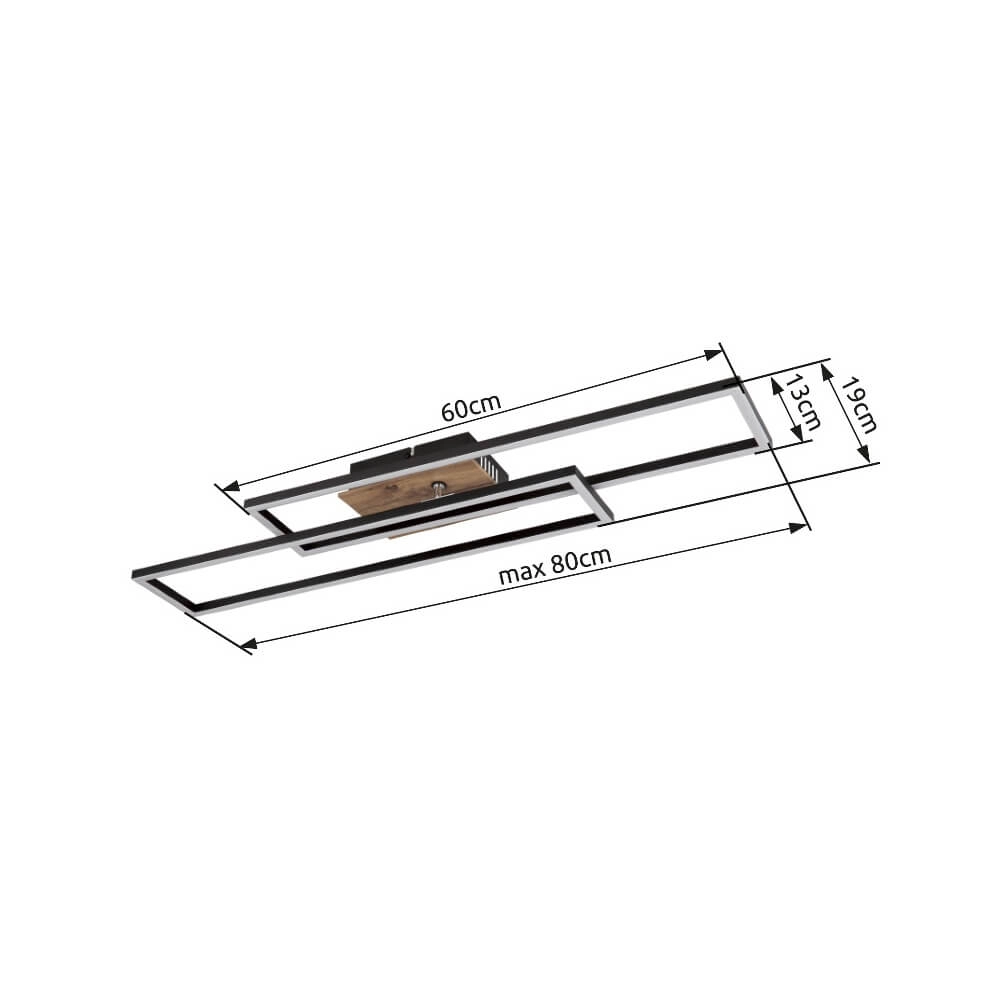 Draaibare plafondlamp Dakari 30W Globo 9007371458783