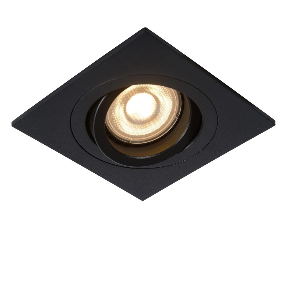 Inbouwspot Tube vierkant zwart Lucide 5411212221179