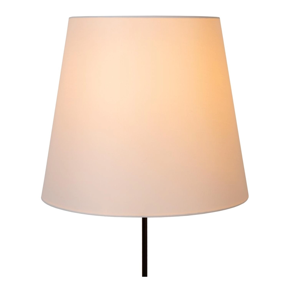 Vloerlamp Pendio zwart met witte kap Lucide 5411212194084