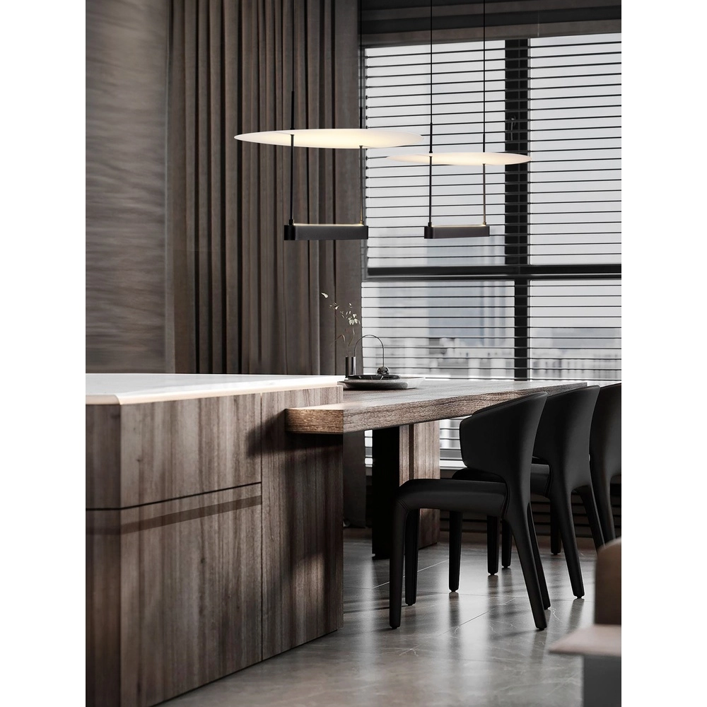 Hanglamp Diona Ø 40cm zwart met wit 2700K Lyora 5212017470850
