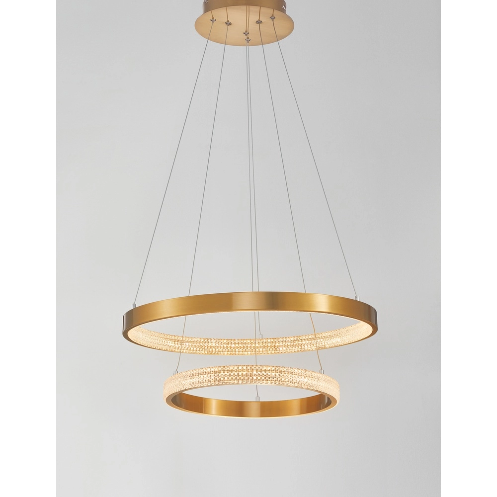 Hanglamp Preston goud Ø 60cm double