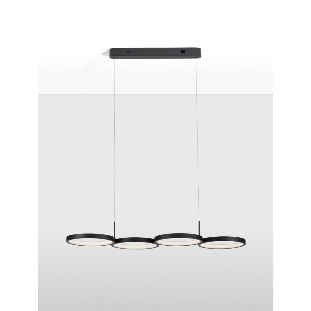 Moderne hanglamp Magnus zwart 84cm