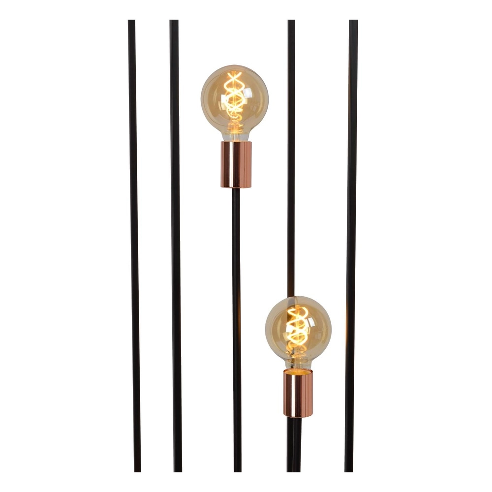 Vloerlamp Arthur 3-lichts zwart Lucide 5411212082909