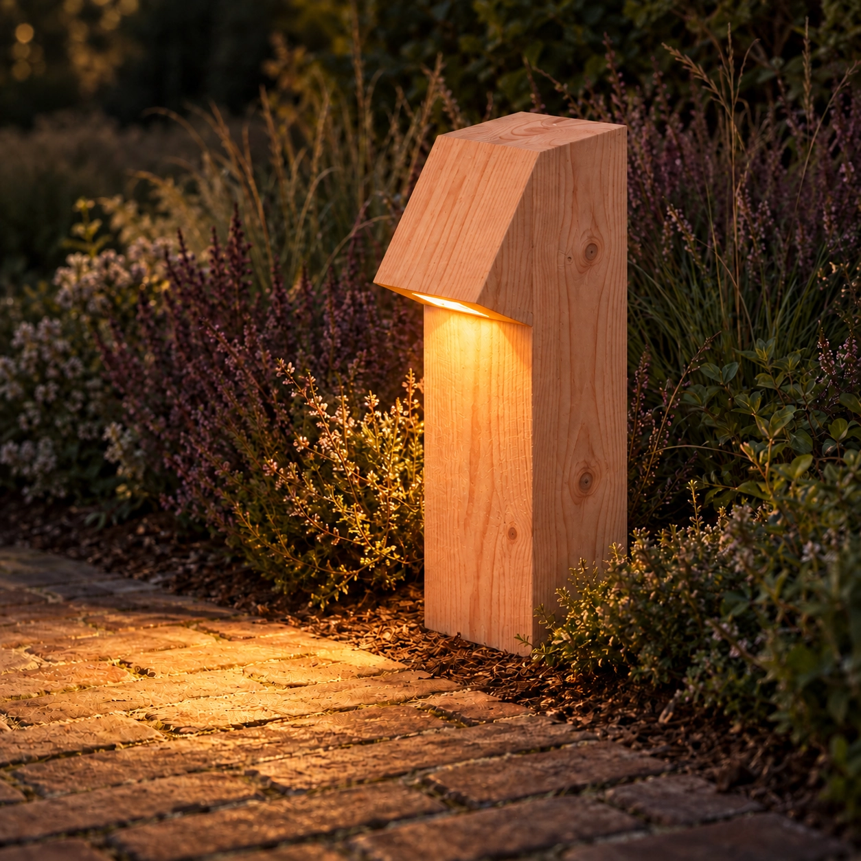 Houten padverlichting Peri 150 Douglas - 15x15x50 - PH05 - 2700K