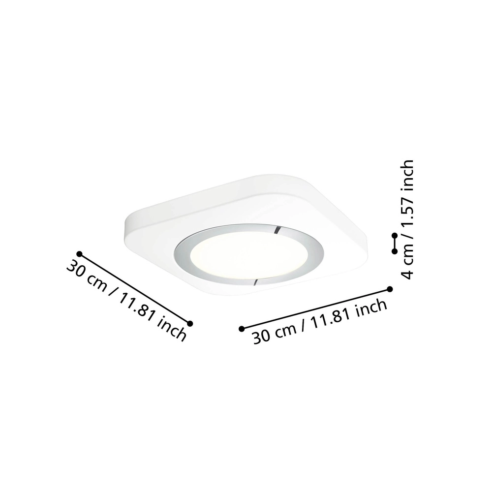 Plafondlamp Puyo wit en chroom Eglo 9002759963965