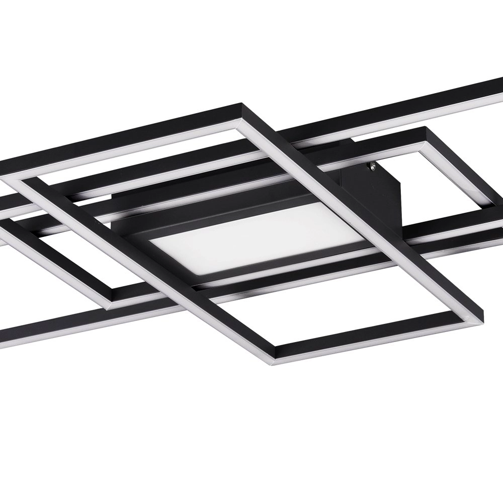 Moderne Plafonnière Irvine zwart Trio 4017807449495