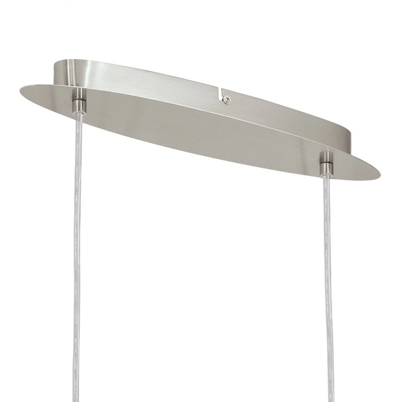 Hanglamp Sendero Oval nikkel mat met licht houtbruin Eglo 9002759961947