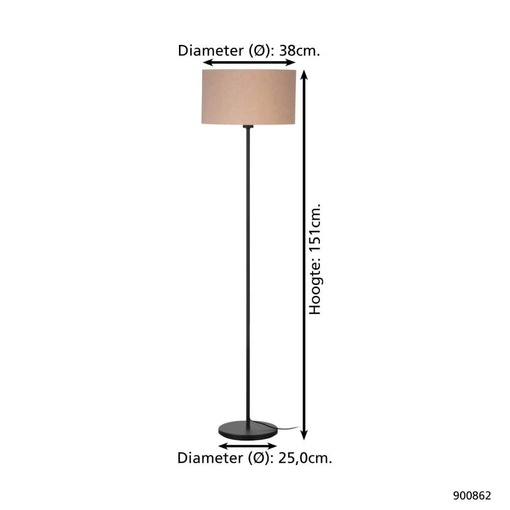 Japandi vloerlamp Feniglia Eglo 9008606274437