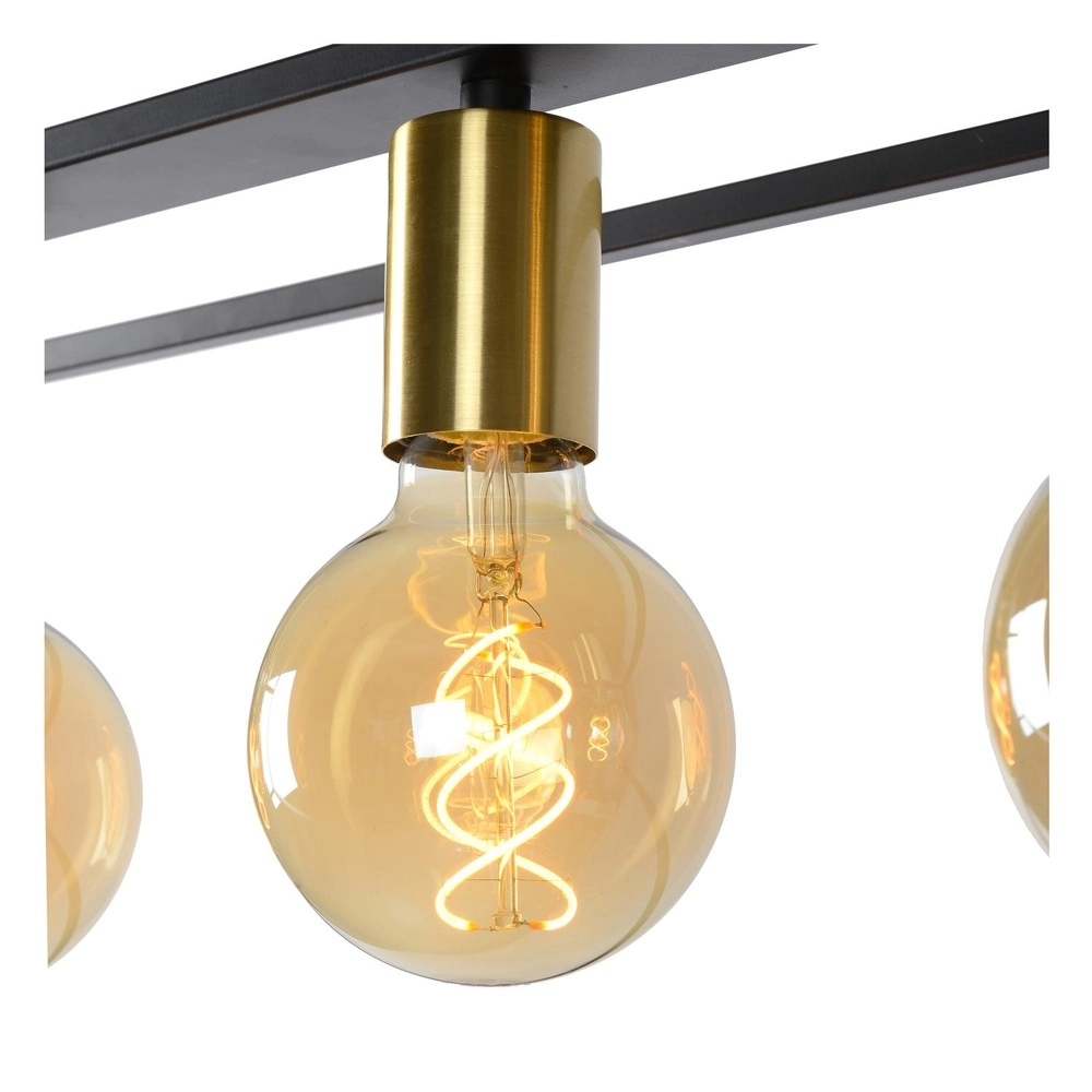 Hanglamp Ruben 4-lichts zwart Lucide 5411212000163