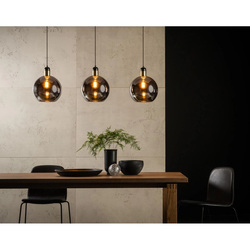 3-lichts hanglamp Julius smoke glas Lucide 5411212343444