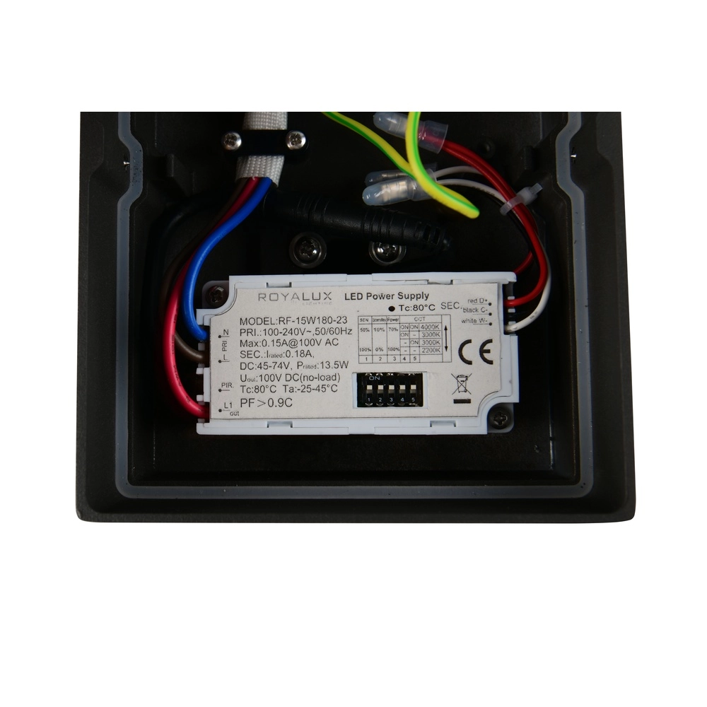 Wandlamp Tagus antraciet met sensor Trio 4017807686821