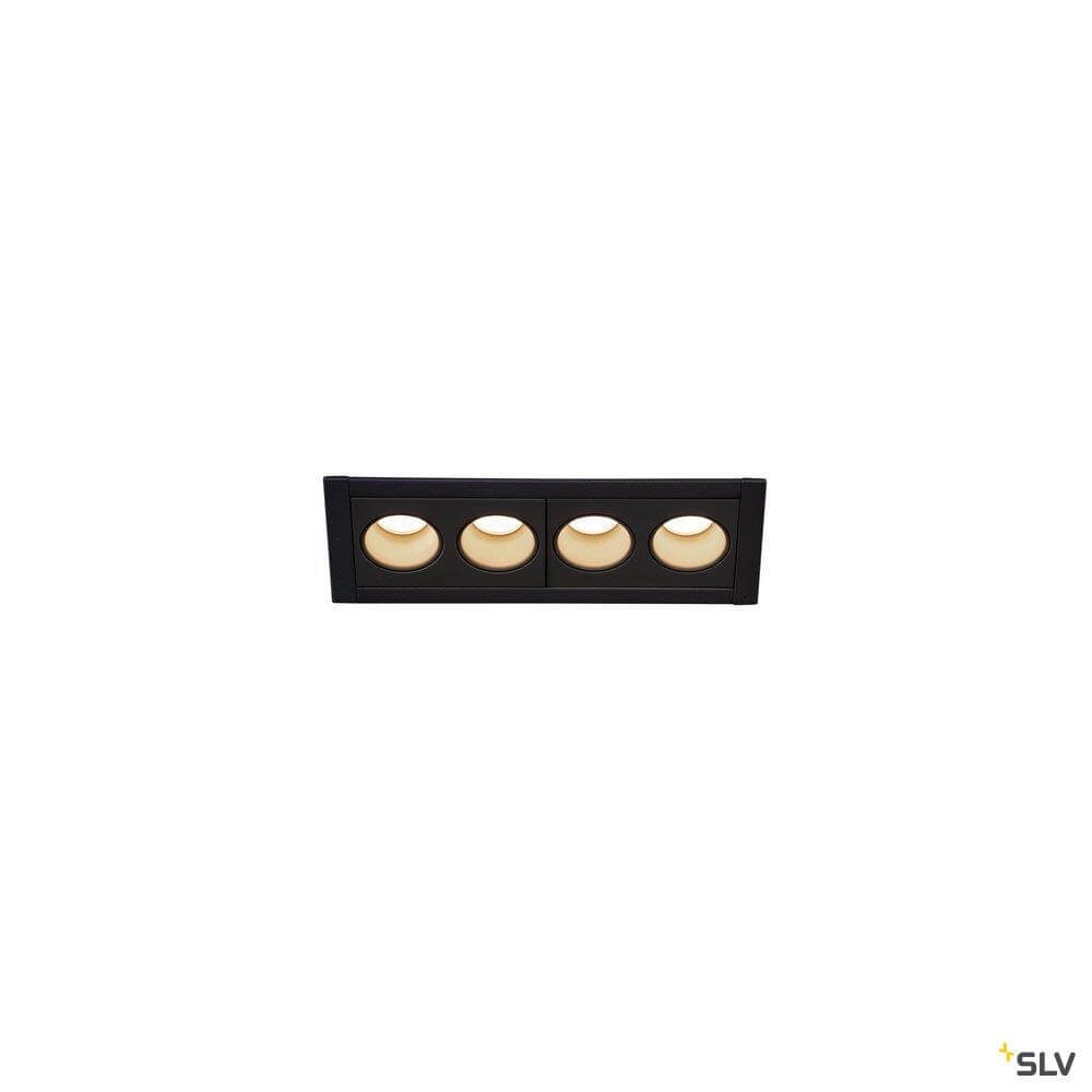 Led inbouwlamp Milandos 4-lichts 4x160 lumen zwart Led inbouwlamp Milandos 4-lichts 4x160 lumen zwart