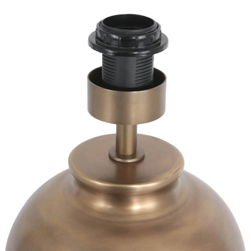 Tafellamp Brass brons met zwarte kap Steinhauer 8712746175578