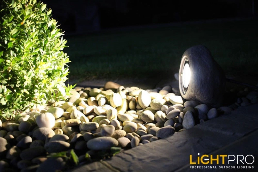 Led tuinspot Lapis 12V 3w - 3000K keivorm steengrijs GardenLights 5907800855999