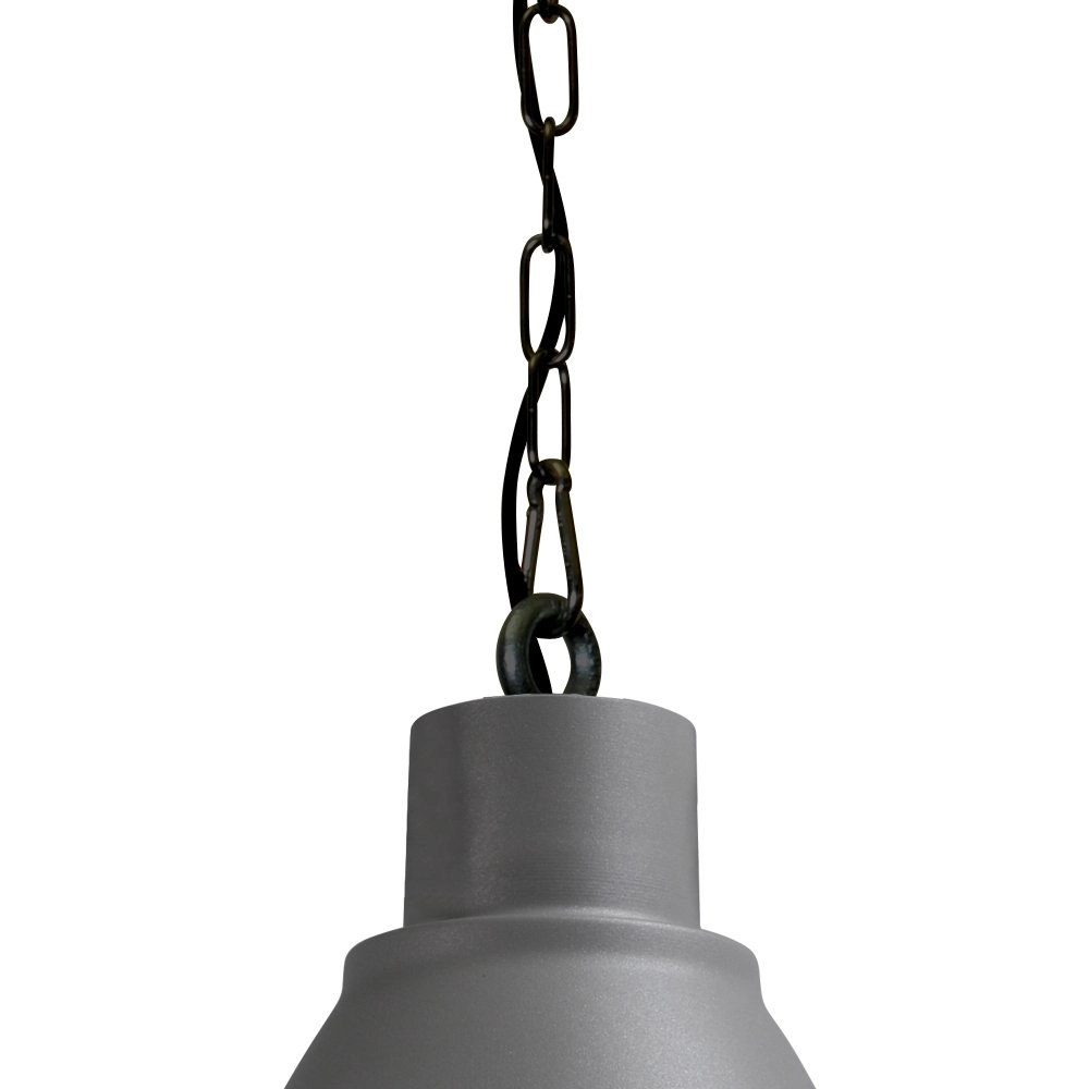 Stoere eettafel hanglamp Industria 2x27 2-lichts zwart met betongrijs Masterlight 8718121231457