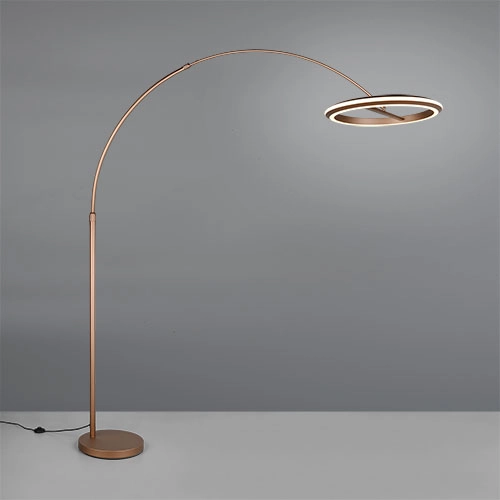 Vloerlamp Amador mokka bruin Trio 4017807688177