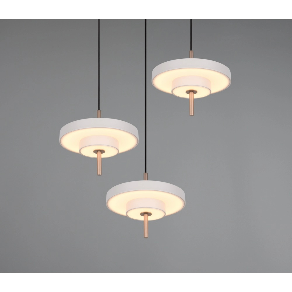 3-lichts hanglamp Keaton rond wit Trio 4017807655407